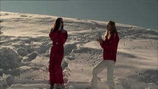 Members of the Ski Rescue Patrol Find a Stranded Skier